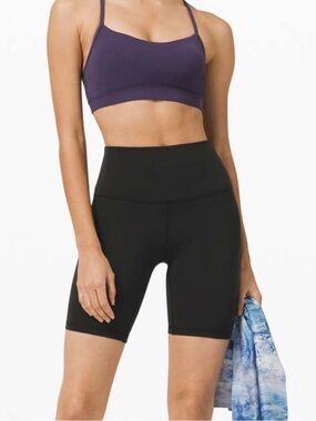2 pairs of lululemon athletica High-Rise Black and Navy Bike Shorts